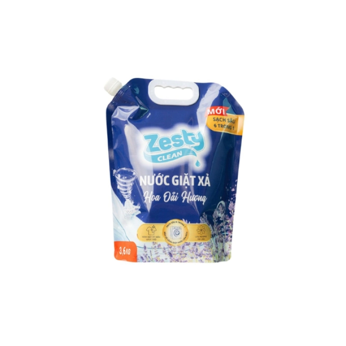 Nước giặt Zesty Clean Hương Hoa oải hương Túi 3.6kg – Sạch Sâu - Thơm Lâu - An Toàn