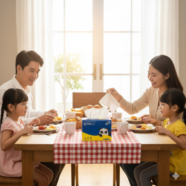 Khăn giấy rút Gấu Hasu cao cấp – Gói 300 tờ mềm mịn an toàn